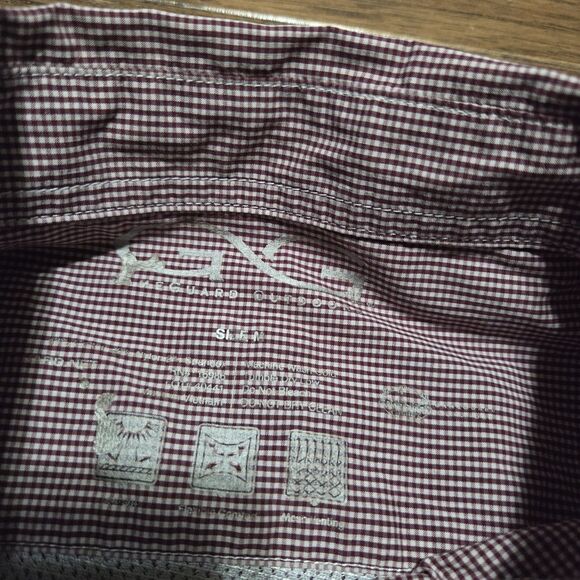 Game Guard Shirt Men's M Maroon Checkered Outdoors Fishing Vented Fishing - Picture 4 of 8